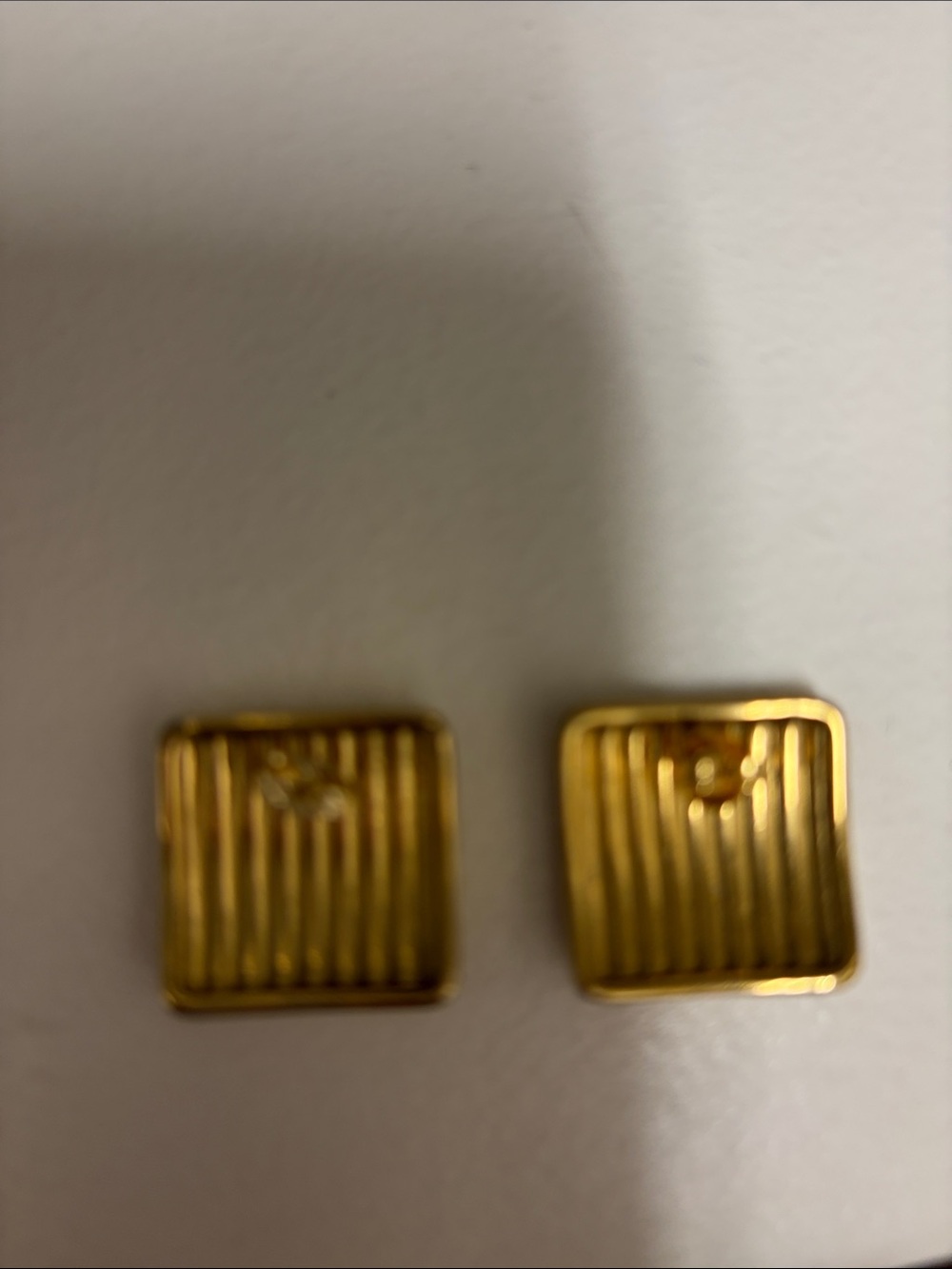 REVOLVE Gold Ribbed Earrings - Picture 4 of 8